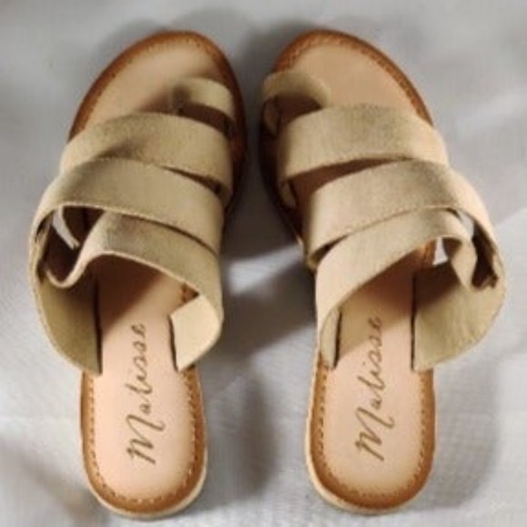 Matisse Good Time Suede Flat Sandal Natural - Picture 2 of 5